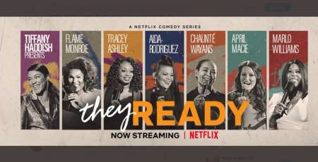 Chaunte Wayans in a Netflix Comedy Special's banner